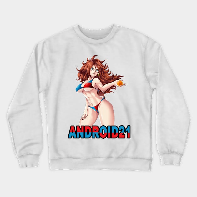 ANDROID21 SUMMER TIME Crewneck Sweatshirt by Luisocscomics